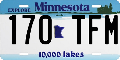 MN license plate 170TFM