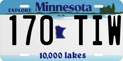 MN license plate 170TIW