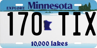 MN license plate 170TIX