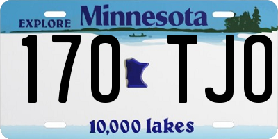 MN license plate 170TJO
