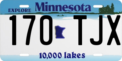 MN license plate 170TJX