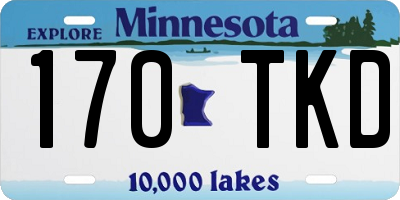 MN license plate 170TKD