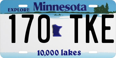 MN license plate 170TKE