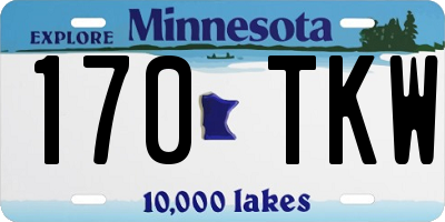 MN license plate 170TKW