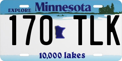 MN license plate 170TLK