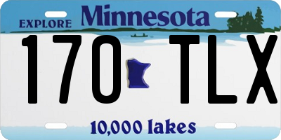 MN license plate 170TLX