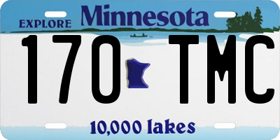 MN license plate 170TMC