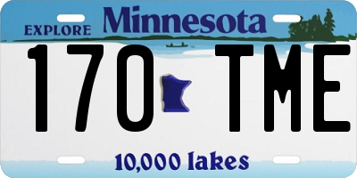 MN license plate 170TME