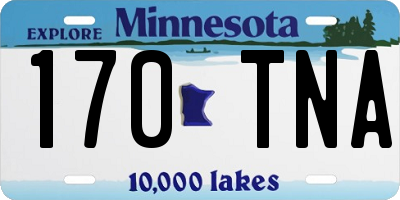 MN license plate 170TNA