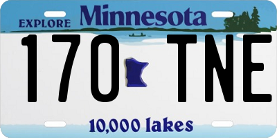 MN license plate 170TNE