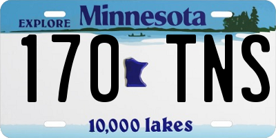MN license plate 170TNS