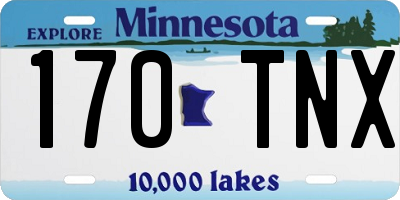 MN license plate 170TNX