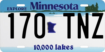 MN license plate 170TNZ