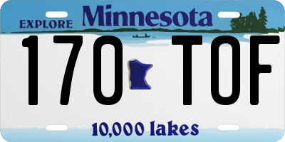 MN license plate 170TOF