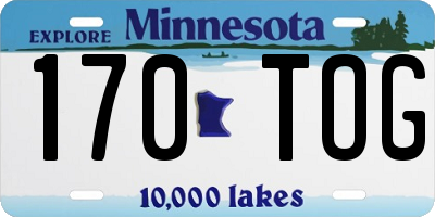 MN license plate 170TOG