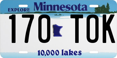 MN license plate 170TOK