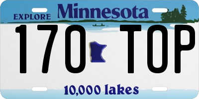 MN license plate 170TOP