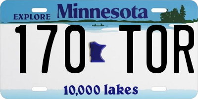 MN license plate 170TOR