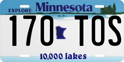 MN license plate 170TOS