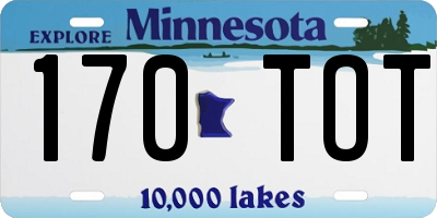 MN license plate 170TOT