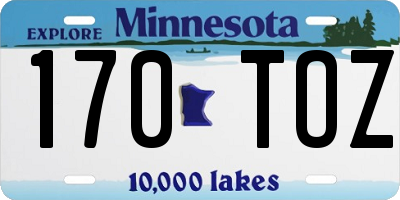 MN license plate 170TOZ
