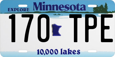 MN license plate 170TPE