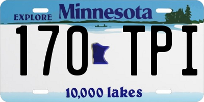MN license plate 170TPI