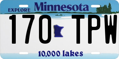 MN license plate 170TPW