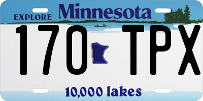 MN license plate 170TPX