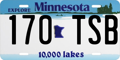 MN license plate 170TSB