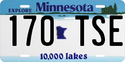 MN license plate 170TSE