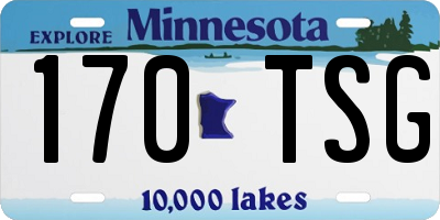 MN license plate 170TSG