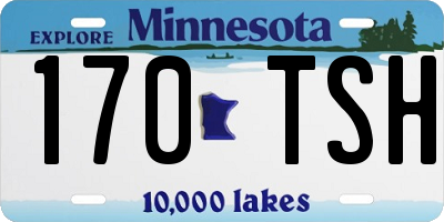 MN license plate 170TSH