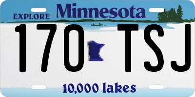 MN license plate 170TSJ