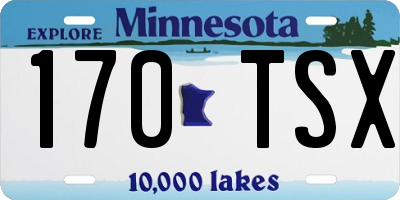 MN license plate 170TSX