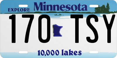 MN license plate 170TSY