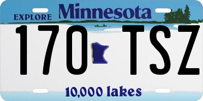 MN license plate 170TSZ