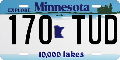 MN license plate 170TUD