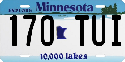 MN license plate 170TUI