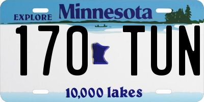 MN license plate 170TUN