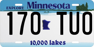 MN license plate 170TUO