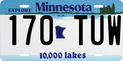 MN license plate 170TUW