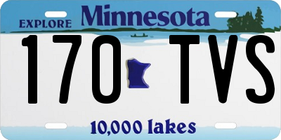 MN license plate 170TVS