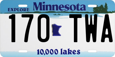 MN license plate 170TWA