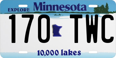 MN license plate 170TWC