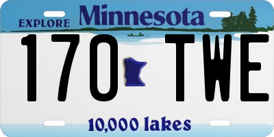 MN license plate 170TWE