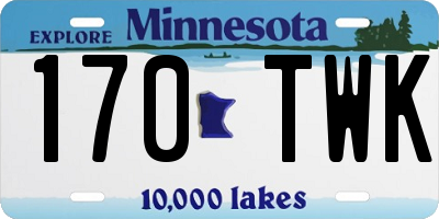 MN license plate 170TWK