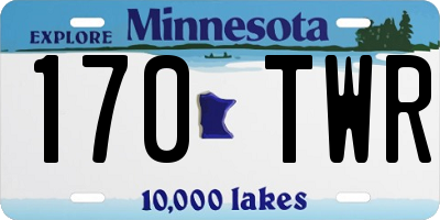 MN license plate 170TWR