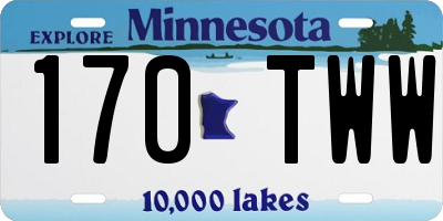 MN license plate 170TWW