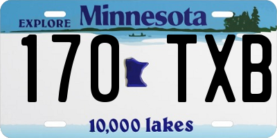 MN license plate 170TXB